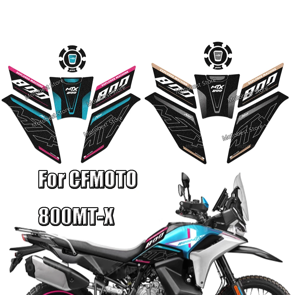 

Для CFMOTO 800MT-X 800mt-x 2024, противоскользящая боковая наклейка для мотоцикла, наклейка на топливный бак, защитная накладка, декоративные наборы