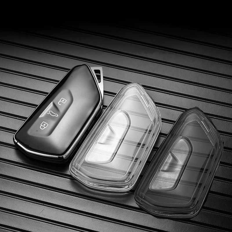 حافظة مفاتيح السيارة العصرية غطاء شل فوب لسيارة فولكس فاجن فولكس فاجن جولف 8 MK8 ID-4 ID-6 لسكودا اوكتافيا A8 لمقعد ليون FR MK4 Cupra #4