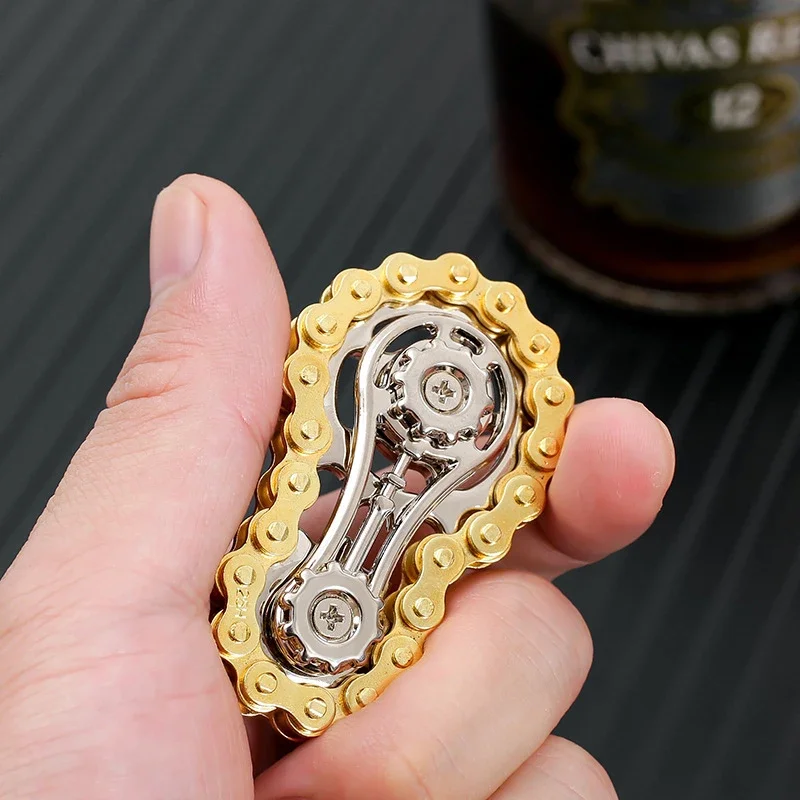 

Sprockets Flywheel Fingertip Gyro Fidget Spinner Antistress Anxiety Metal Bike Chains EDC Spinner Fidget Toys For Adult Kids