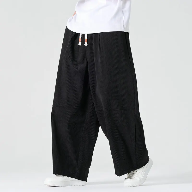 

Corduroy Men Harem Pants Streetwear Wide Leg Pants Men Loose Sweatpants Male Vintage Harajuku Casual Trousers Oversize 5XL