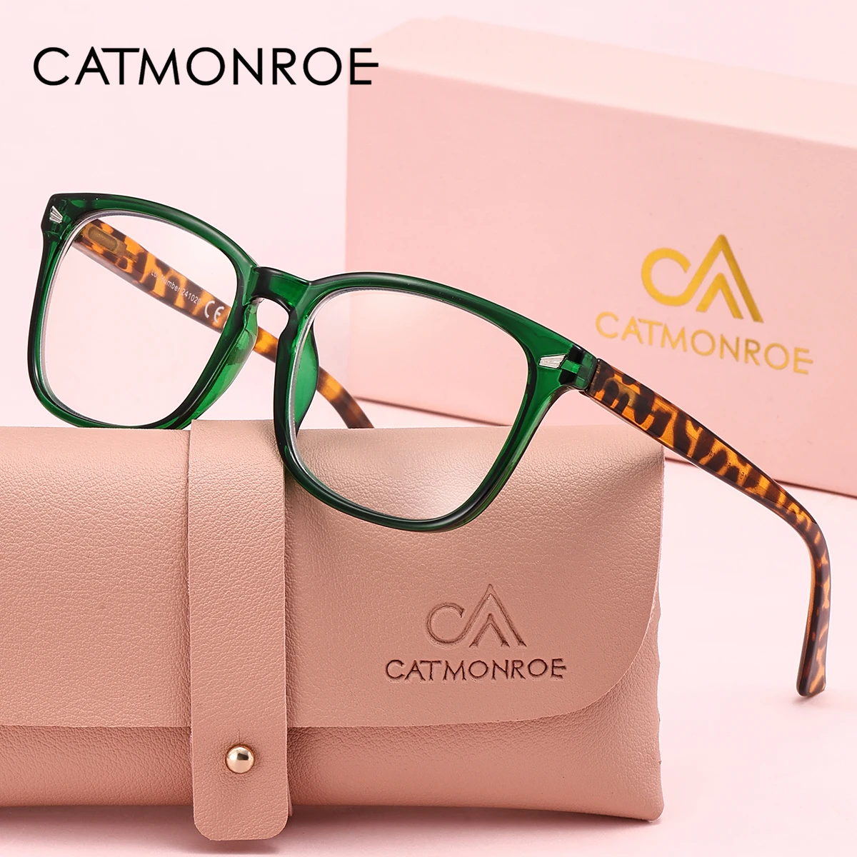 CATMONROE Fashionable And Casual Women'S Square Frame, Fashionable For Daily Reading And Writing, Comfortable To Wear Indoors