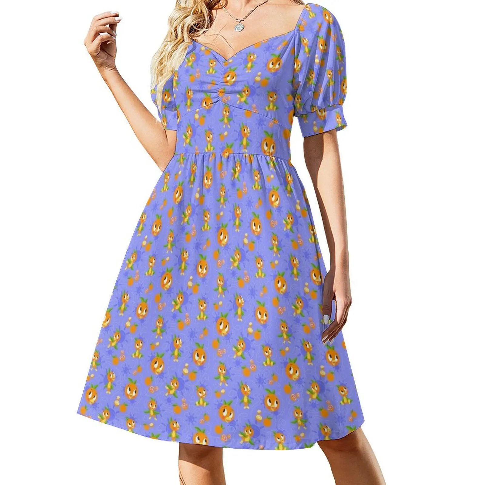 Orange Bird Passholder Logo (periwinkle) Short Sleeved Dress women party dresses Women long dress dresses for womens 2025 Dress