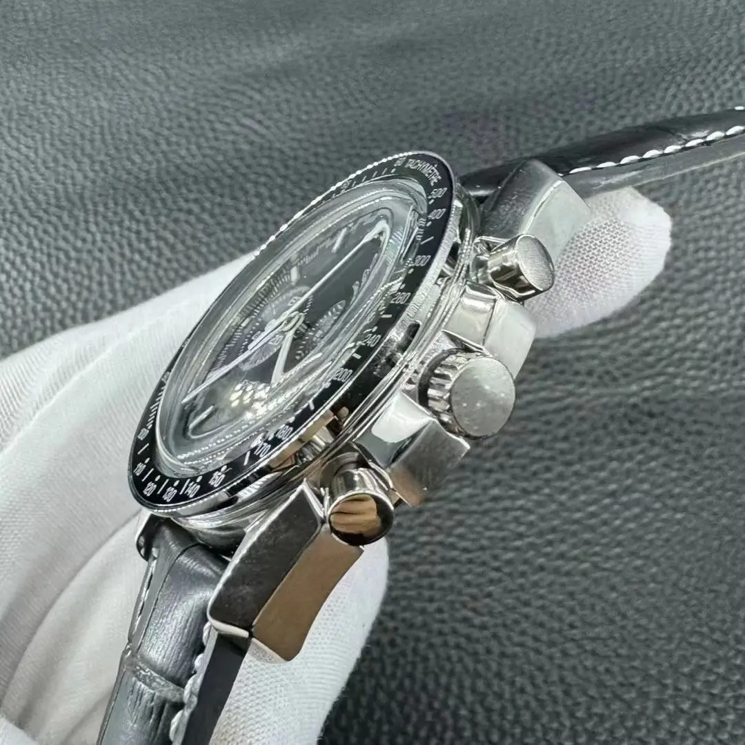 Men's automatic mechanical sports racing watch, 44mm bezel with markings, 904L stainless steel, imported automatic movement