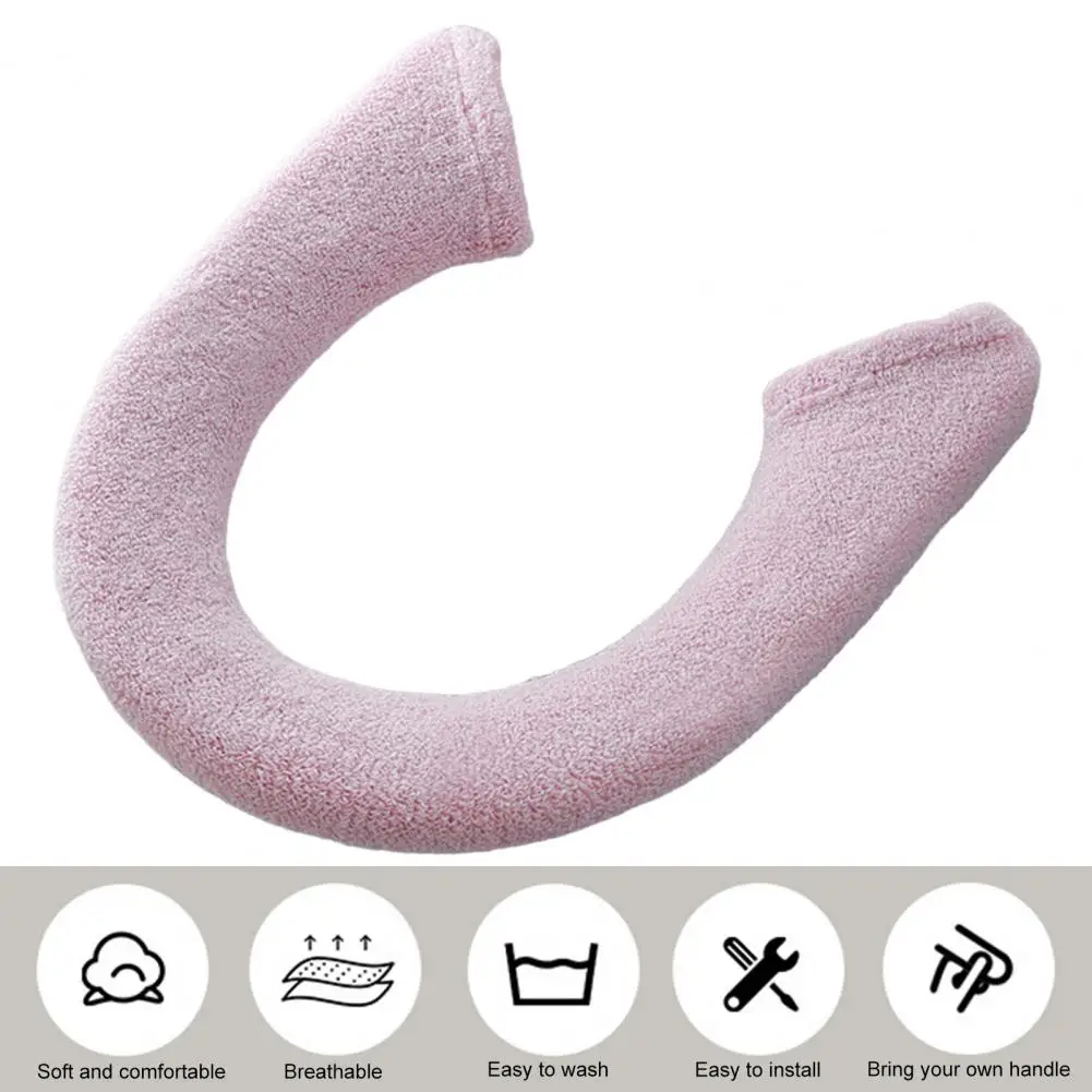 Fuzzy Toilet Seat Cover Soft Cozy Toilet Seat Covers Thickened Fuzzy Universal Bathroom Bowl Warmers for Button Closure Toilet