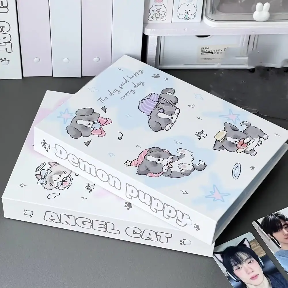 Puppy A5 Binder Photocard Holder Kpop Idol Photo Album Kawaii Cat Photocards Collect Book Album for Photograph