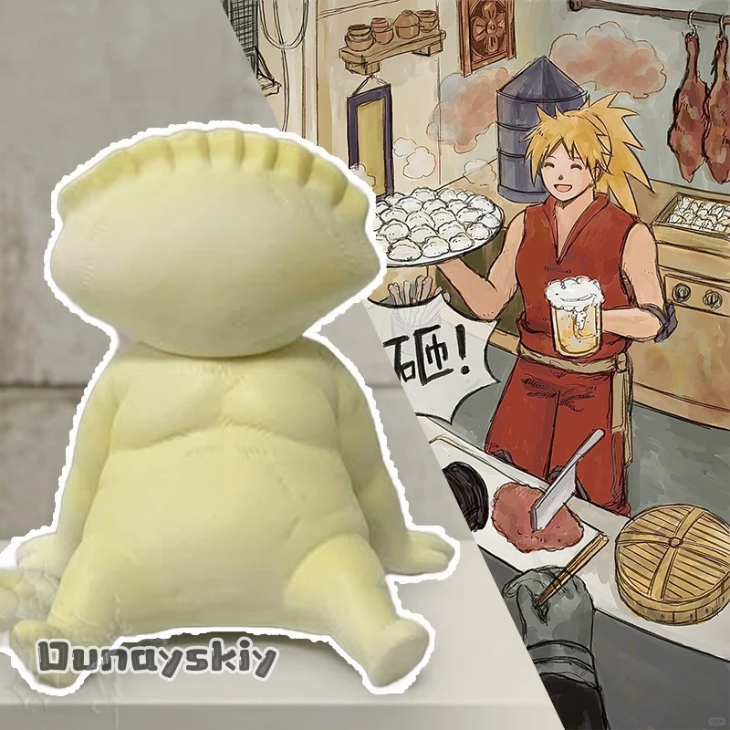 

CR6.9*Dorohedoro Nikaido Caiman Shin Dumpling Man Wood Anima Version Figure Model Sleeping Instant Noodles Compression Cos