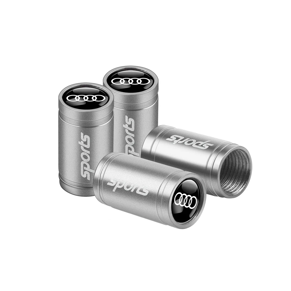 4 Stück 3D Aluminium Auto-Rad-Reifen-Luftventilkappen für Audi Sline A1 A2 A3 A4 A4L A5 A6 A7 A8 A8L TT Q1 Q2 Q3 Q4 Q5 Q6 Q7 Q8 B2