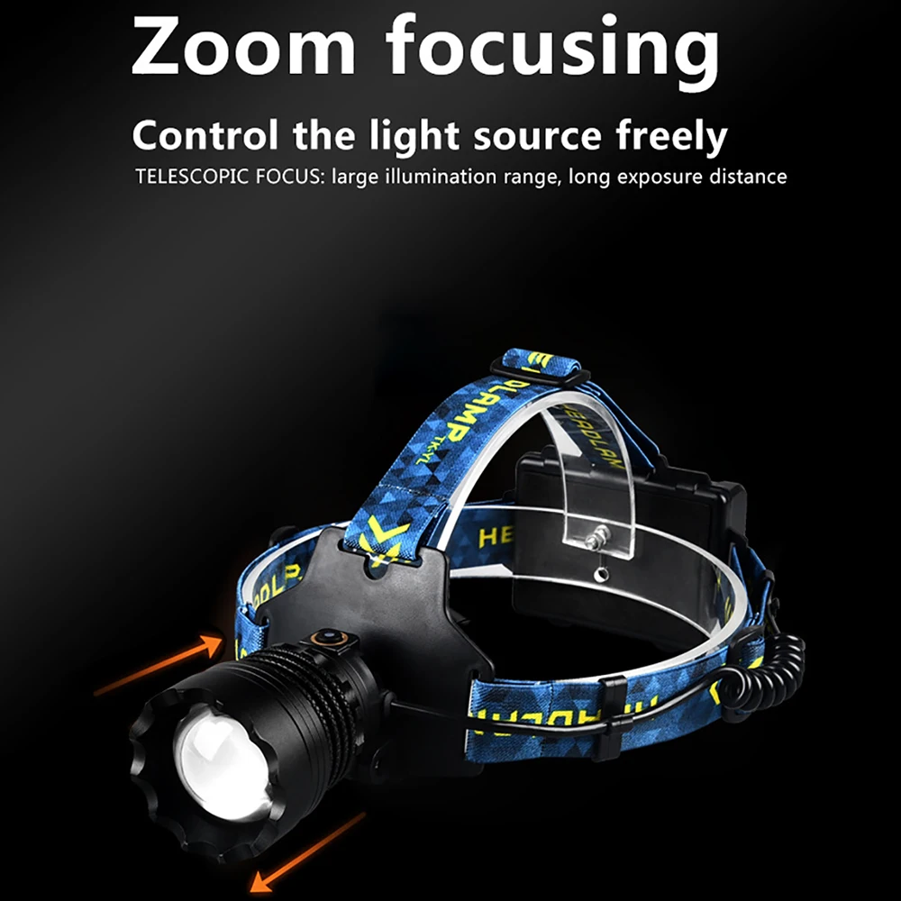 300000000LM Upgrade 4*White laser Headlamp Fishing Headlight 18650 Battery Flashlight USB Rechargeable Head Lights Torch Lantern