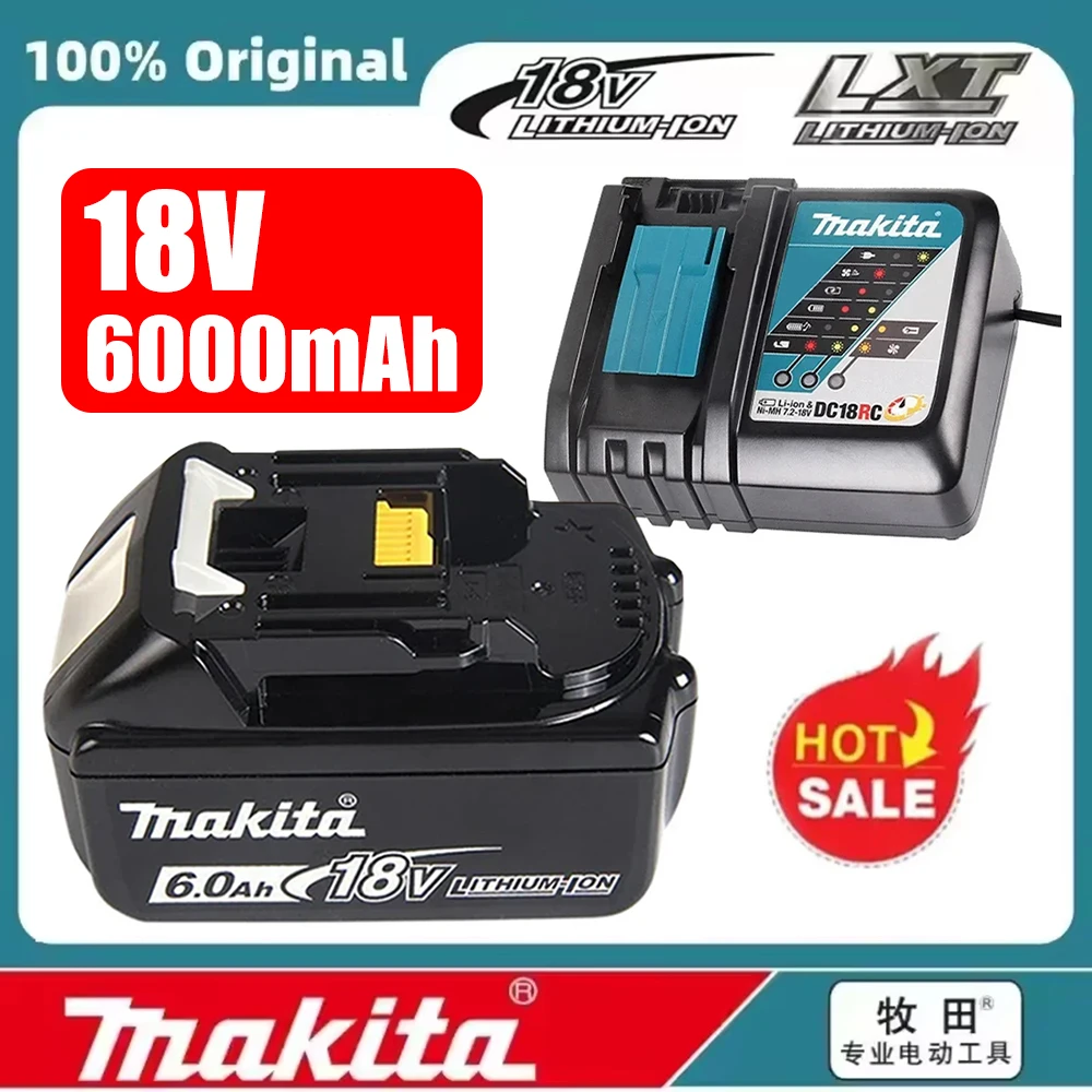 

New Makita 18V Battery 6Ah/5Ah/3Ah, For Power Tool LXT BL1860B BL1860 BL1850 BL1840 BL1830 BL1815 Rechargeable Lithium Battery