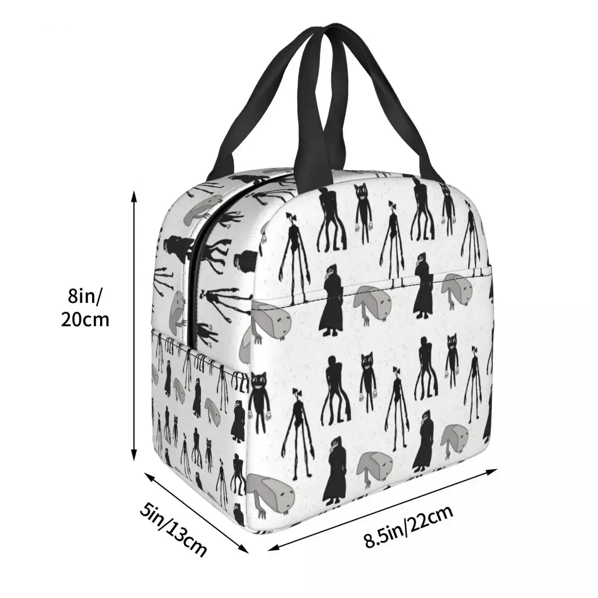 Siren Head, Breaking News,Witch Dr, Bridge Worm, Cartoon Cat Insulated Lunch Bag for Women Children Food Boxes Thermal Lunch Box