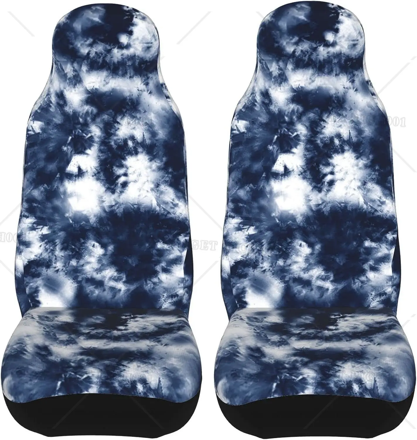 Tie Dye 2 Pcs Car Seat Covers Set Vehicle Front Seat Protector Auto Interior Accessories Protetors Car Mat Covers Universal