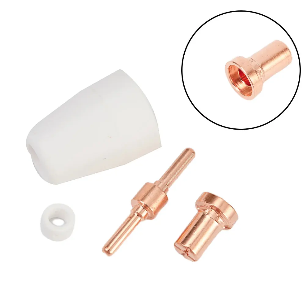 65pcs for pt-31 for plasma Cutter Electrode Tips Set Copper And Plastic Ceramic Protection Cap Kit For Parkside Cutting for