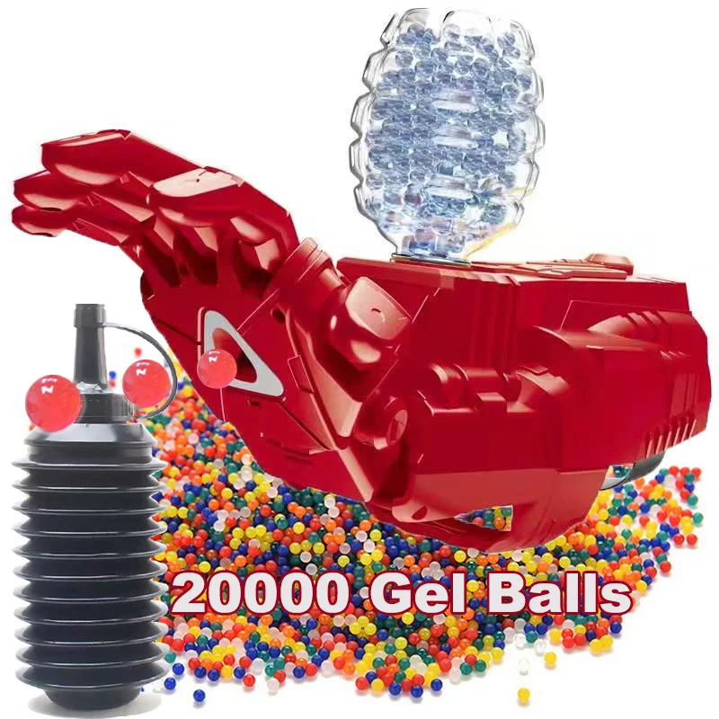 Electric Mechanioal Combat Arm （2 Pack，20000PCS Water Balls Beads）7-8mm Gel Gun Splatter Wearable Toys Cosplay Weapon