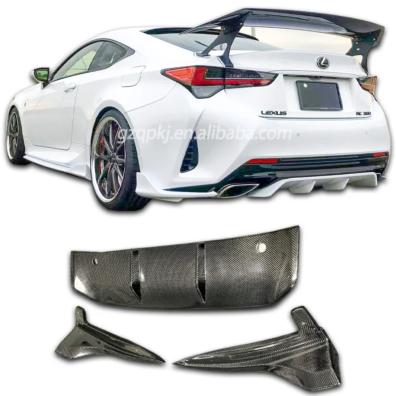 artisan version carbon fiber rear bumper lip rear tail lip for 2018-2020 Lexus RC200 300 body kit