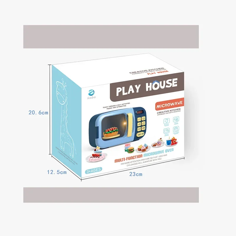 Simulation Small Appliances Kitchen Electric Microwave Oven Timing Fun Children Play House Cooking Interactive Toys Kids Gifts