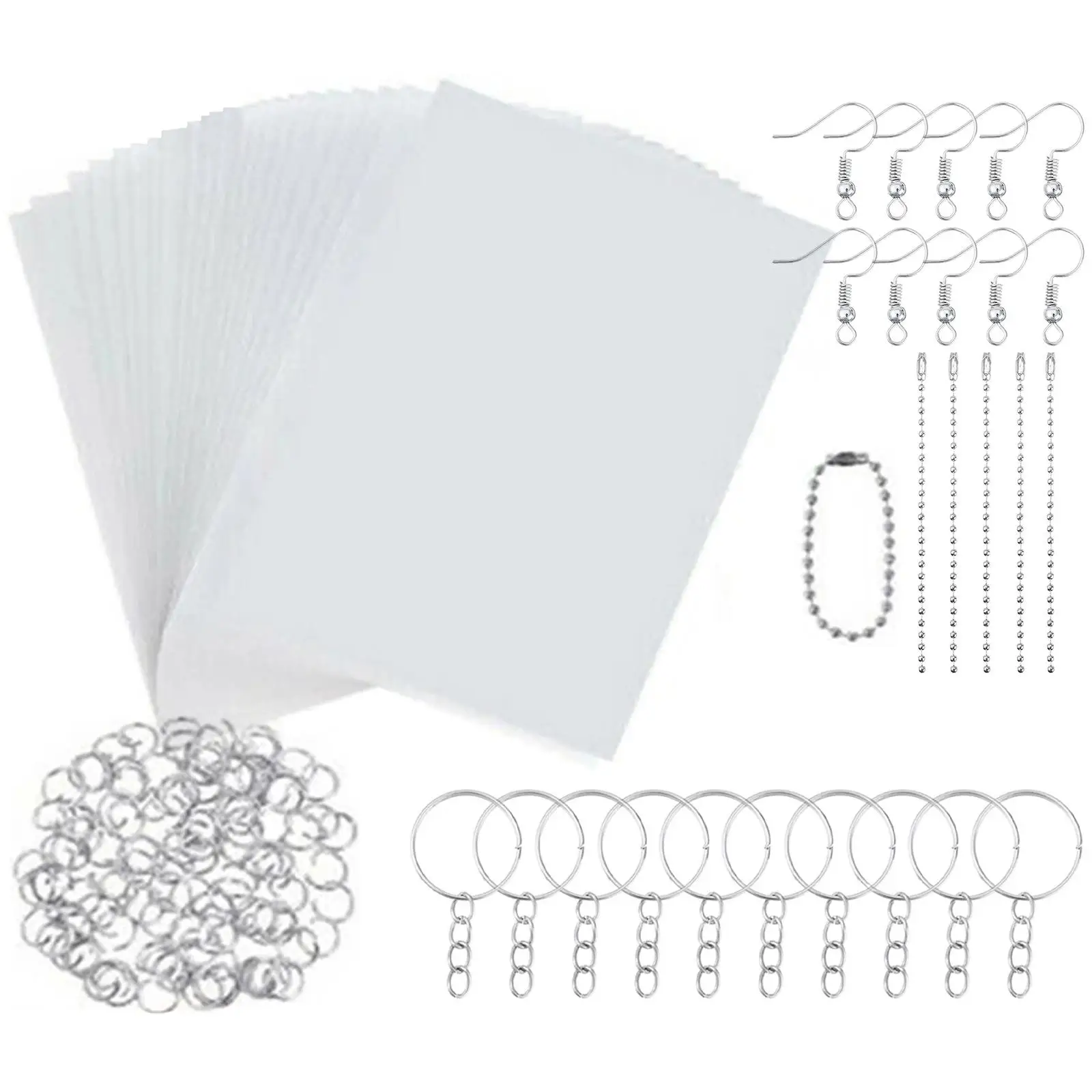 Heat Shrink Sheets DIY Blank Shrinky Art Crafts Kit Printable Thermoretractile Film Set for Scrapbooking Embellishment