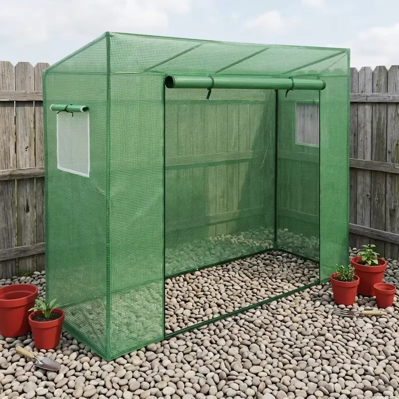 200x70x170 Walk-In Greenhouse for Garden Metal Frame Tunnel Greenhouse with Rot Proof Feature