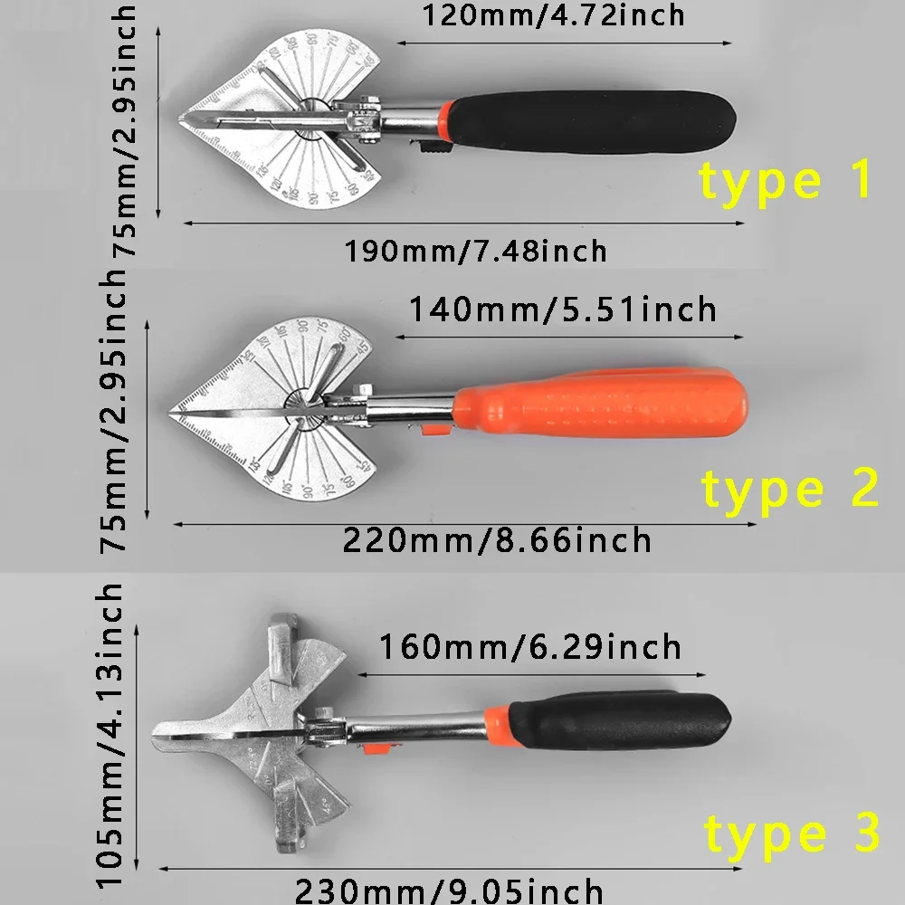 Imagem -06 - Multi Cortador da Tesoura da Mitra do Ângulo Ferramentas Manuais com as Lâminas para a Decoração Home Pvc pe Macio Madeira Canal Plástico Ferramentas de Corte 45135 °