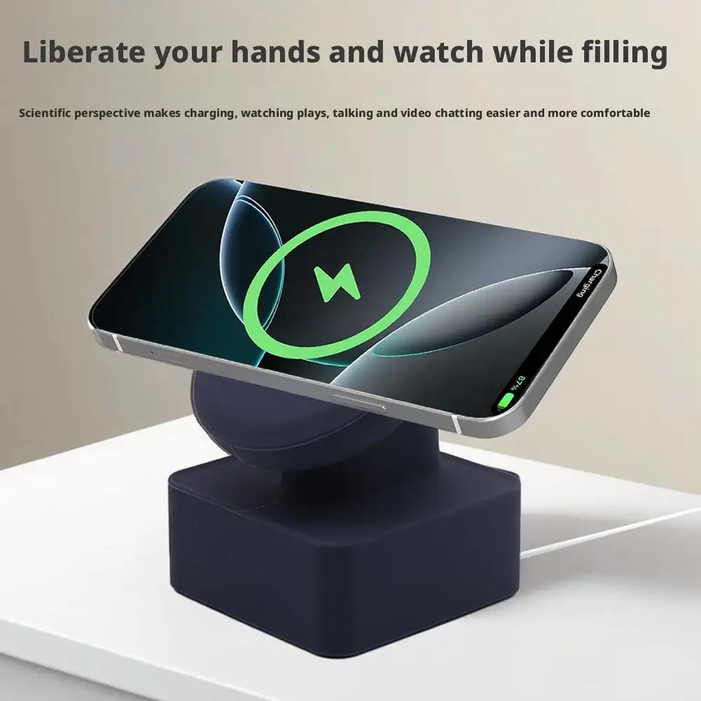 Antislip Siliconen Draadloos Opladen Tafel Stand Voor Mobiele Telefoons Voor IPhone 17-12 Serie Voor Magsafe Charger dock Station Stand