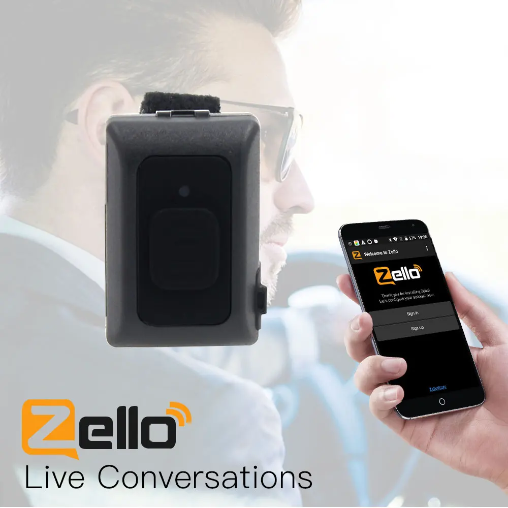 

Wireless Bluetooth Compatible PTT Walkie Talkie Button for Android IOS System, Work with Zello PTT Application, R16 IOS Version