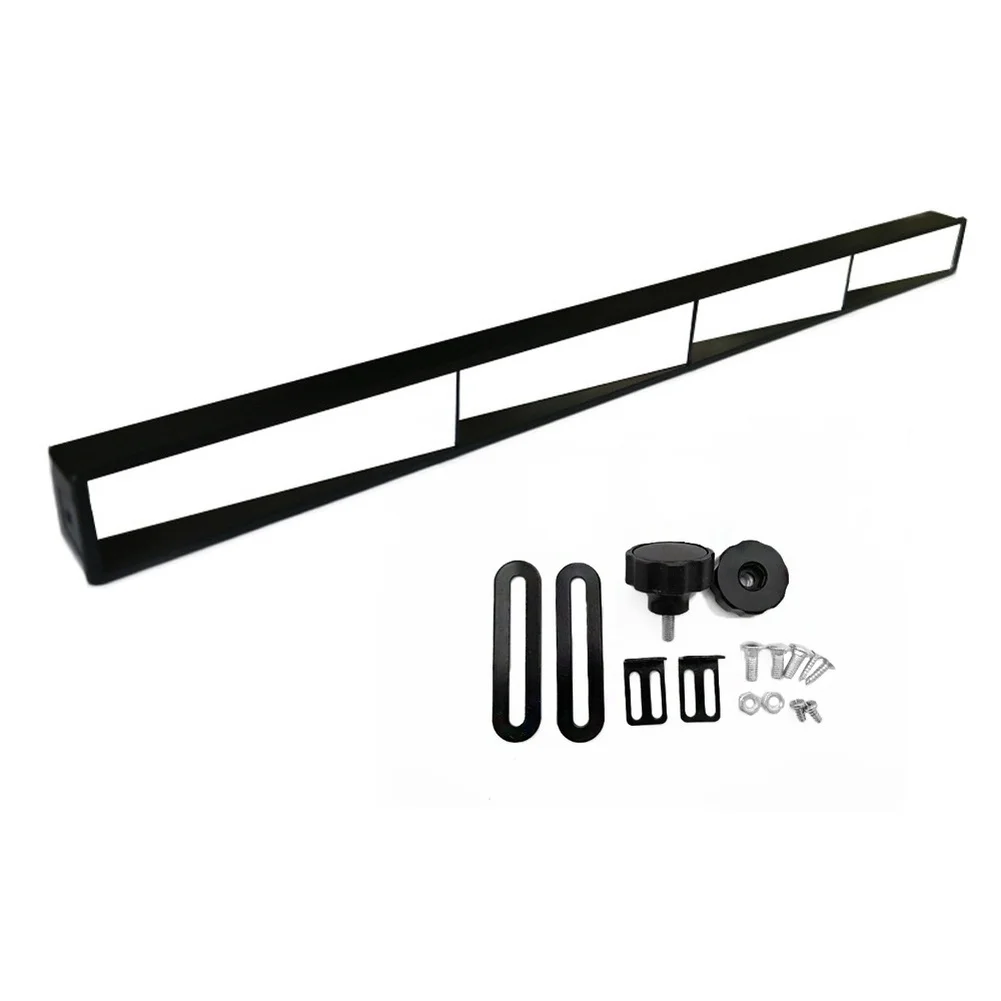 مرآة الرؤية الخلفية بأربعة جوانب لعربة الجولف مادة PP سوداء بحجم 880 ملليمتر مرآة طائرة شفافة لتشغيل آمن