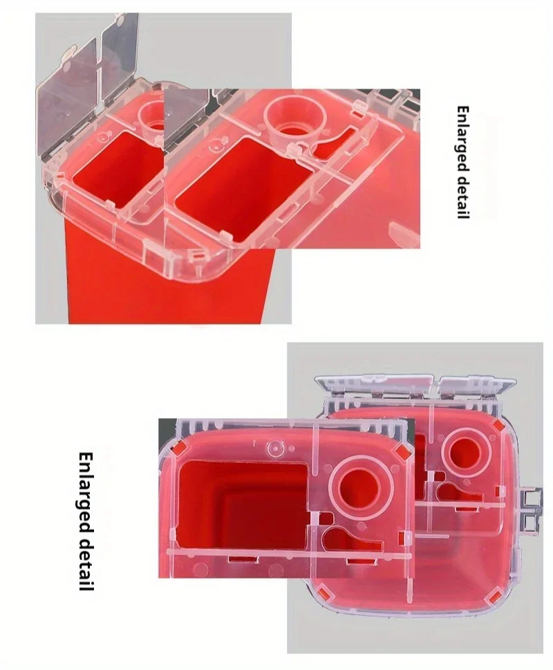 1PCS Sharps Biohazard Waste Disposal Box Medical Needles Tattoo Piercing Needles Dental Clinic Hospital Leak-Proof Collect Box image 3