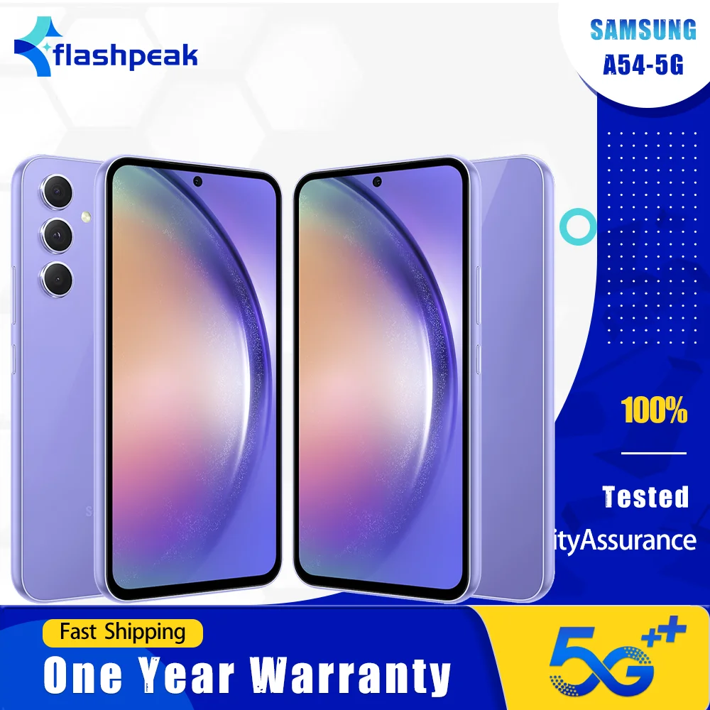 Оригинальный смартфон Samsung Galaxy A54 A546U 5G с NFC, 6 ГБ оперативной памяти, 128 ГБ встроенной памяти, 120 Гц, 6.4-дюймовый экран, 50 МП+12 МП+32 МП, восьмиядерный процессор, Android.