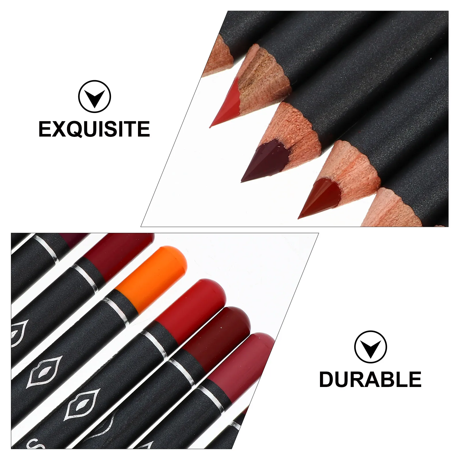 12pçs delineador labial fosco à prova d'água, lápis modelador de lábios suaves para suprimentos de maquiagem, presente, acessório de suprimentos de maquiagem