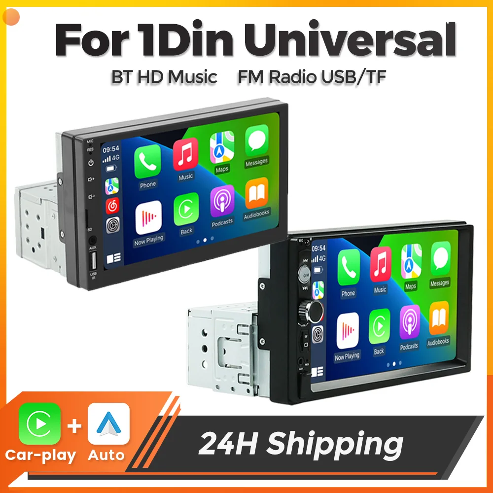MEKEDE 7 بوصة 1 Din راديو السيارة MP5 مشغل وسائط متعددة شاشة تعمل باللمس FM Aux المدخلات BT USB مرآة رابط Autoradio Carplay أندرويد السيارات