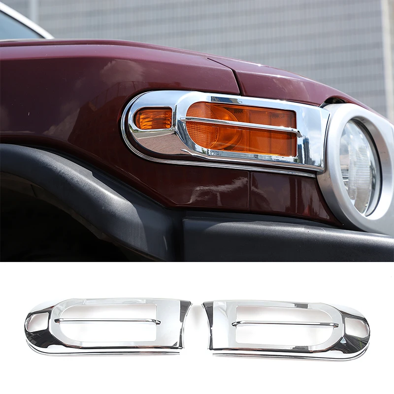 

Для Toyota FJ Cruiser 2007-2021 ABS серебристый/матовый черный автомобильный передний противотуманный фонарь декоративная рамка наклейки внешние аксессуары автомобиля