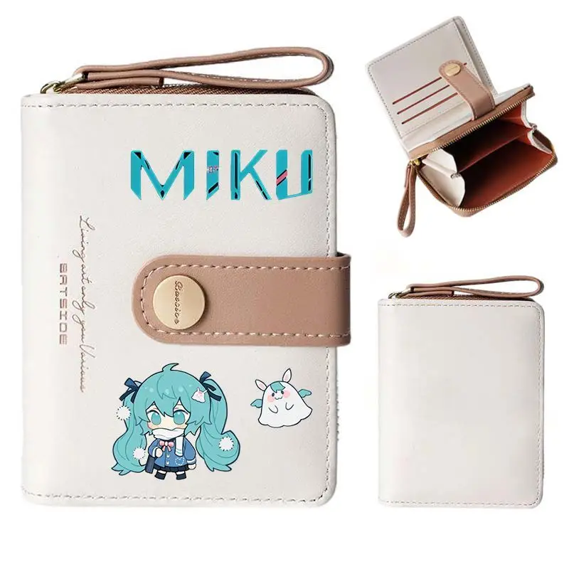 Hatsune Miku MIKU 2D شخصية kawaii الإبداعية الرسوم المتحركة الطرفية محفظة لطيف طالب تغيير حافظة للبطاقات هدية عيد بالجملة #4