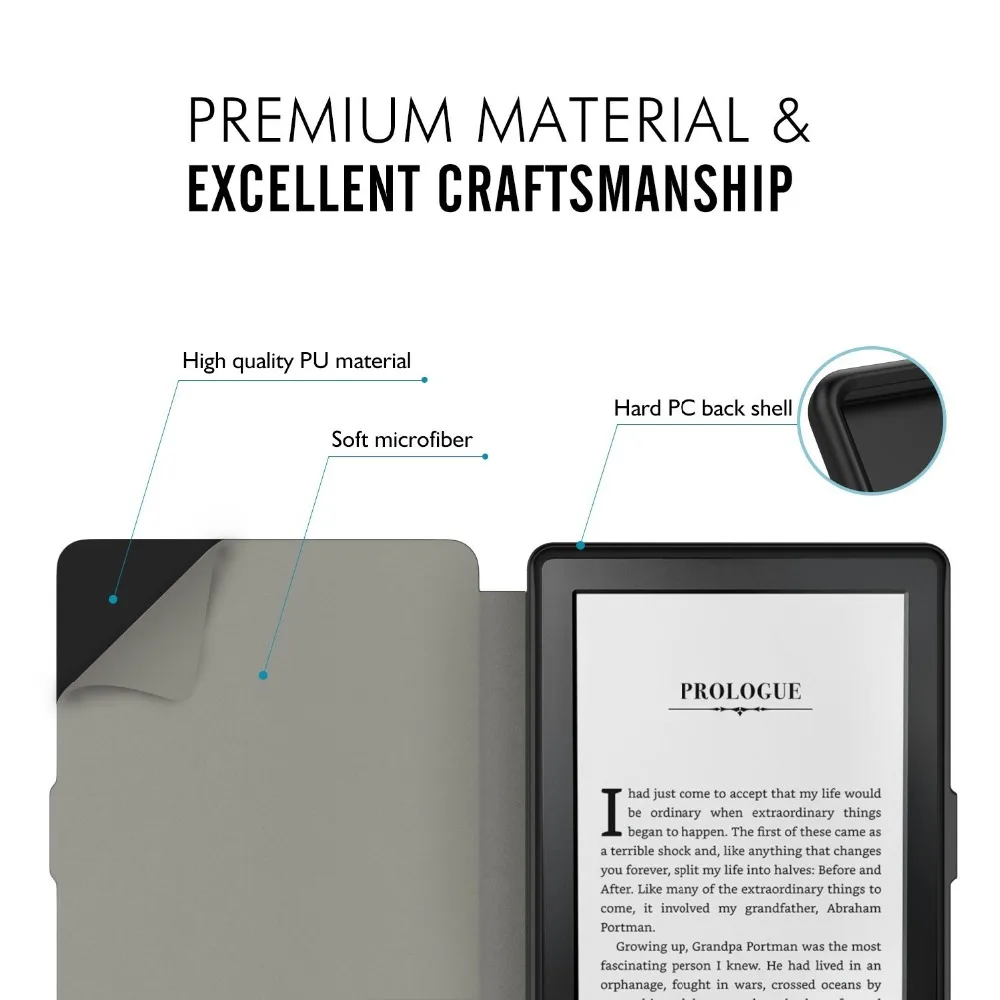 Custodia Smart verniciata per Kindle 8th Premium custodia in pelle PU leggera per Kindle 8th SY69JL 2016 Slimshell protettivo magnetico