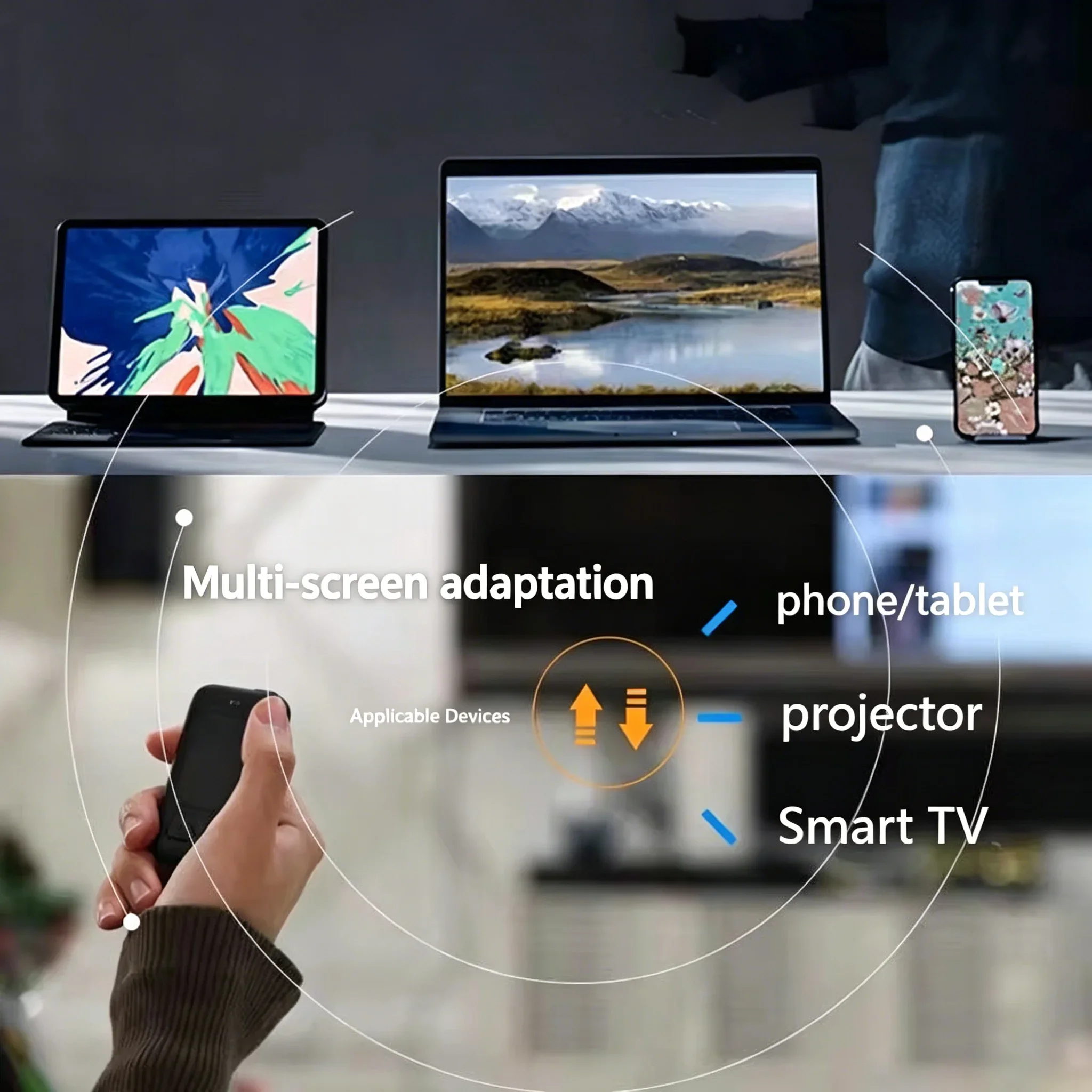 

Bluetooth Air Mouse Tiktok Scrolling Remote Control with Touchpad E-book Page Turner Gesture Operation for iOS Android