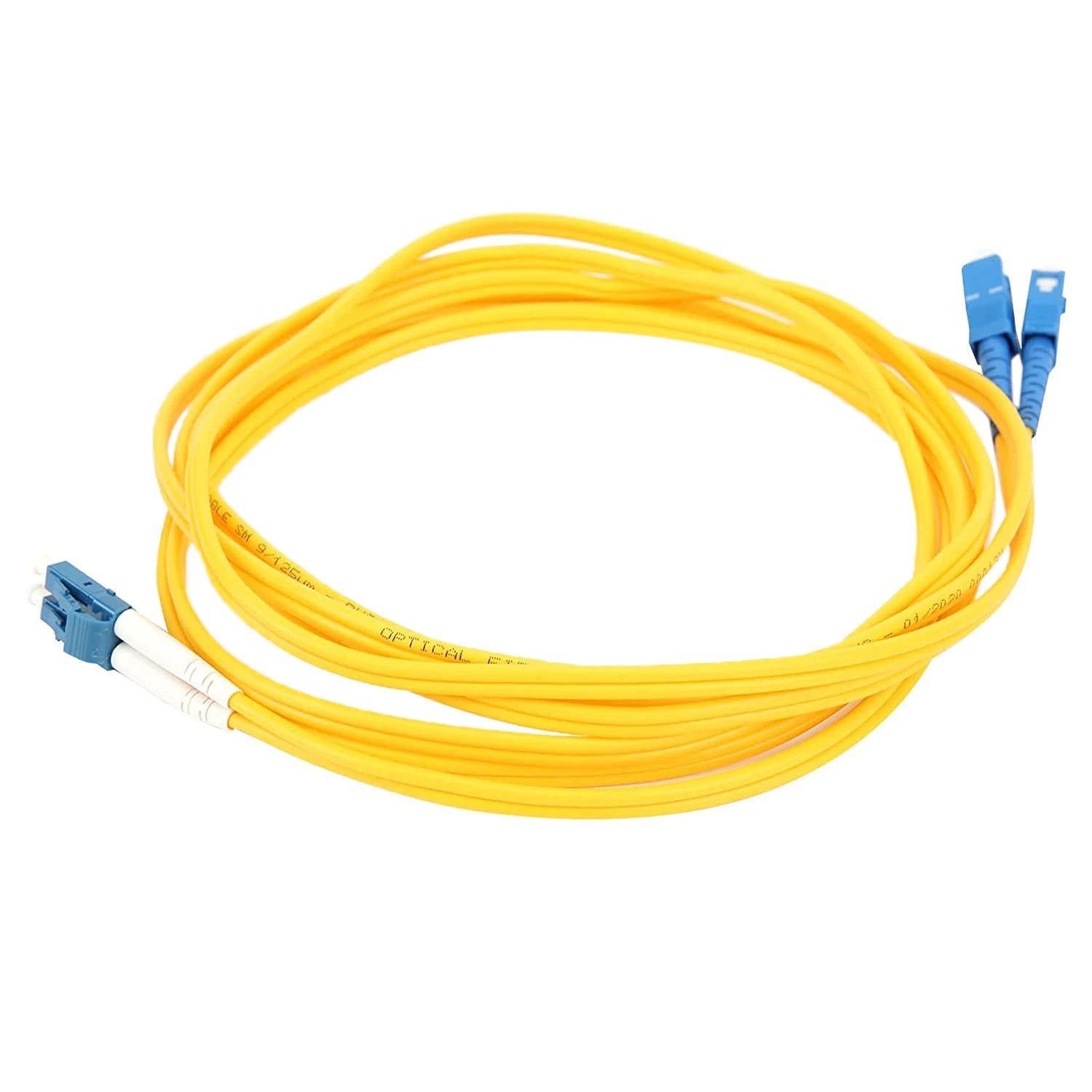 Fiber Optic Cable Jumper Cable LC/UPC TO SC/UPC Single Mode Dual Core For Fiber Optic Communication Room Wiring 10M