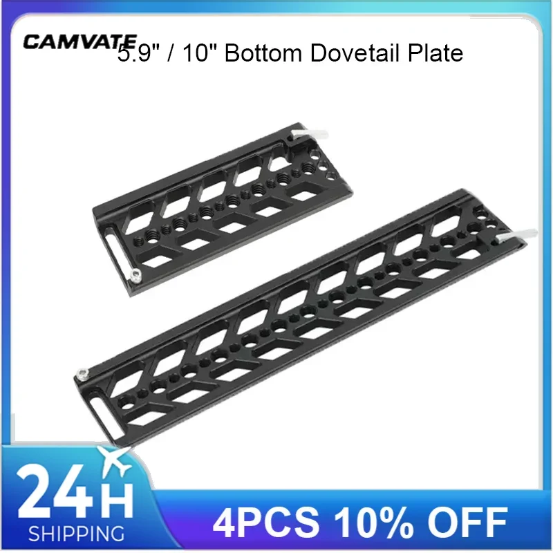 CAMVATE 5.9inch/10inch Bottom Dovetail Plate Camera Quick Rlease Baseplate Platform For Tripod Monitor Support