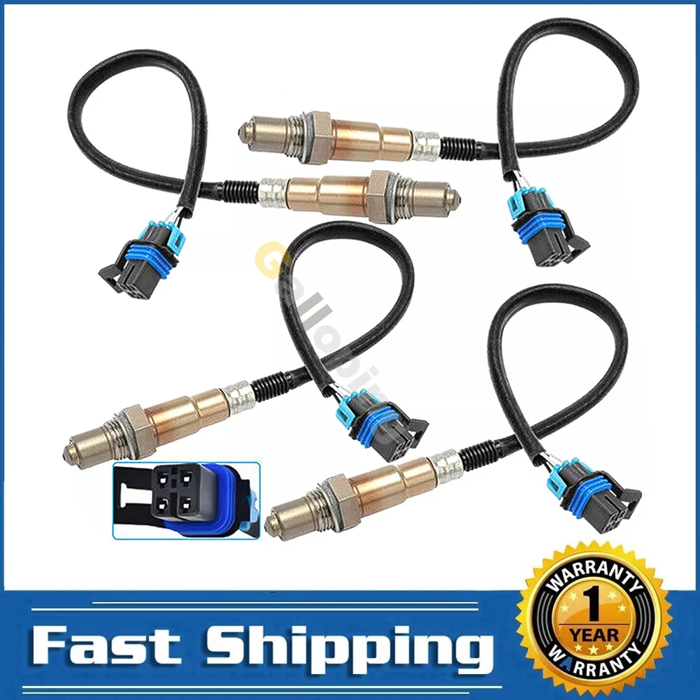 4X O2 Oxygen Sensor 1 2 Bank 1 2 for 1998 1999 2000 2001 2002 Chevrolet Camaro Pontiac Firebird 5.7L Upstream Downstream 4 Wires