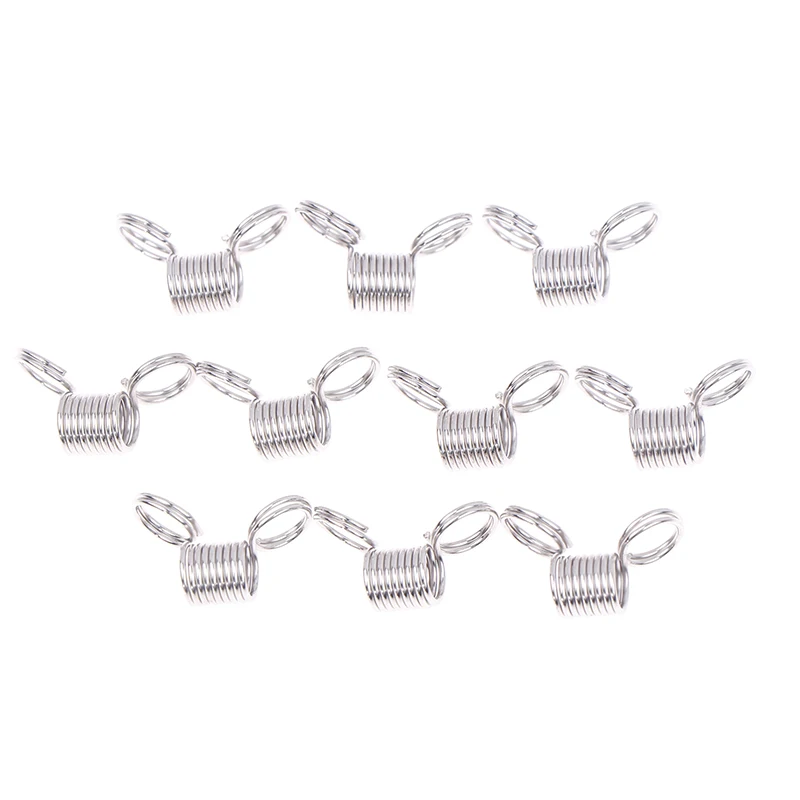 Mini abrazaderas de resorte de tope de cuentas de acero, herramienta creativa de fabricación de joyas de extremo de alambre de cuentas para bricolaje, pulseras hechas a mano, collar, 10 piezas