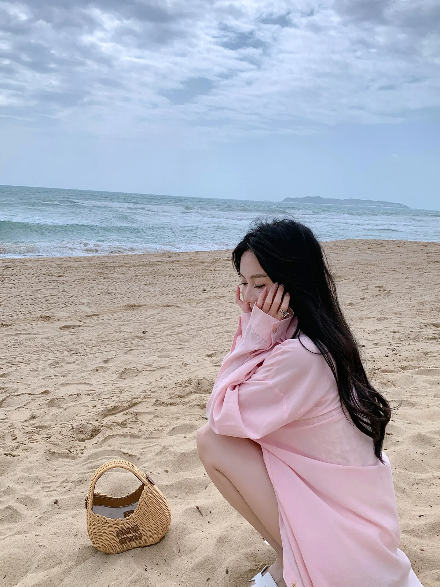 

Pink Long Sleeve Shirt Jacket Women's Summer New Sun Protection Pure Desire Vacation Top Sweet Style Casual Fashion