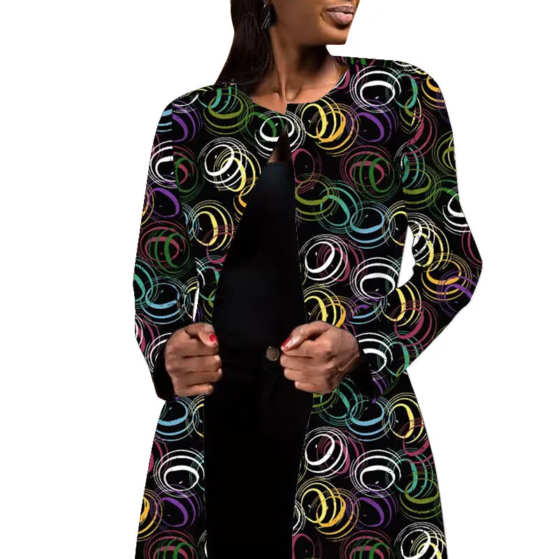 New Arrivals Blazer das Mulheres Jaqueta Casual Ankara Moda Orignal Design Africano Imprimir Cardigan Casacos Curtos Outerwear