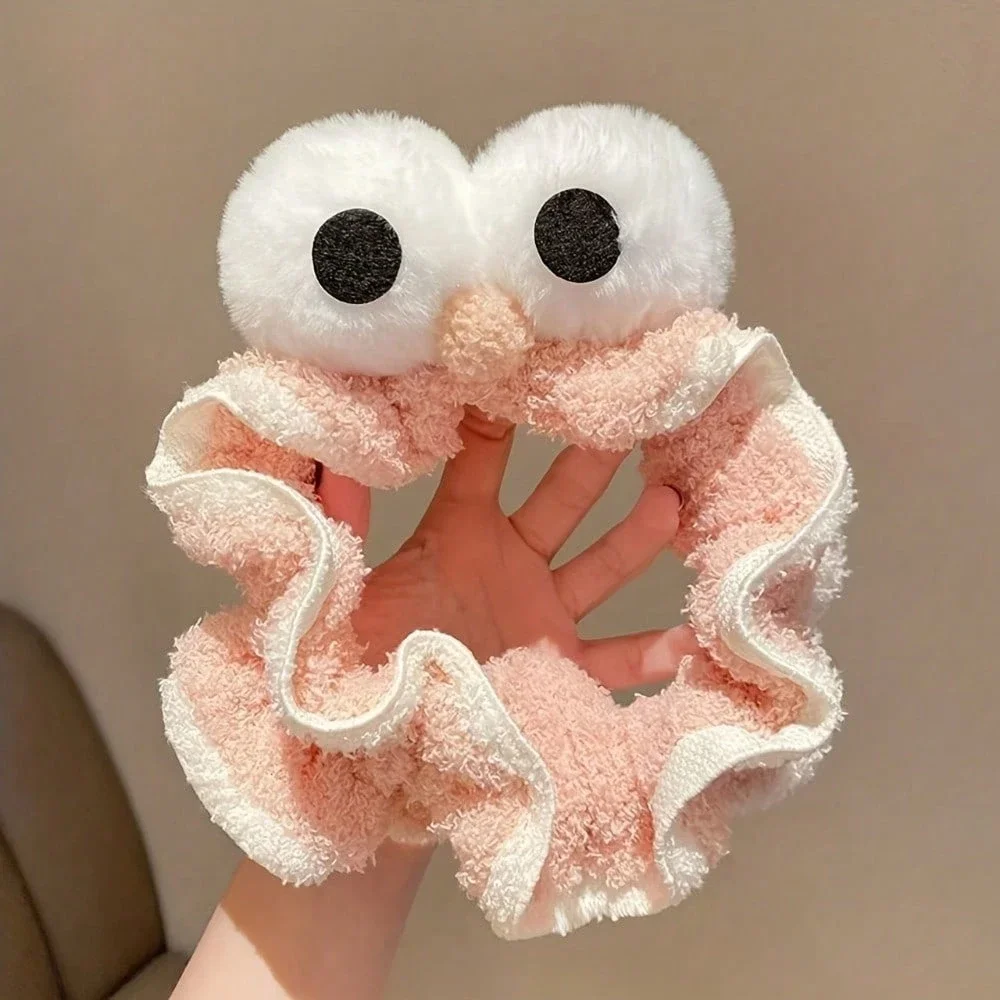 

Korean Style Cute Plush Headband With Big Eyes For Face Washing And Grooming