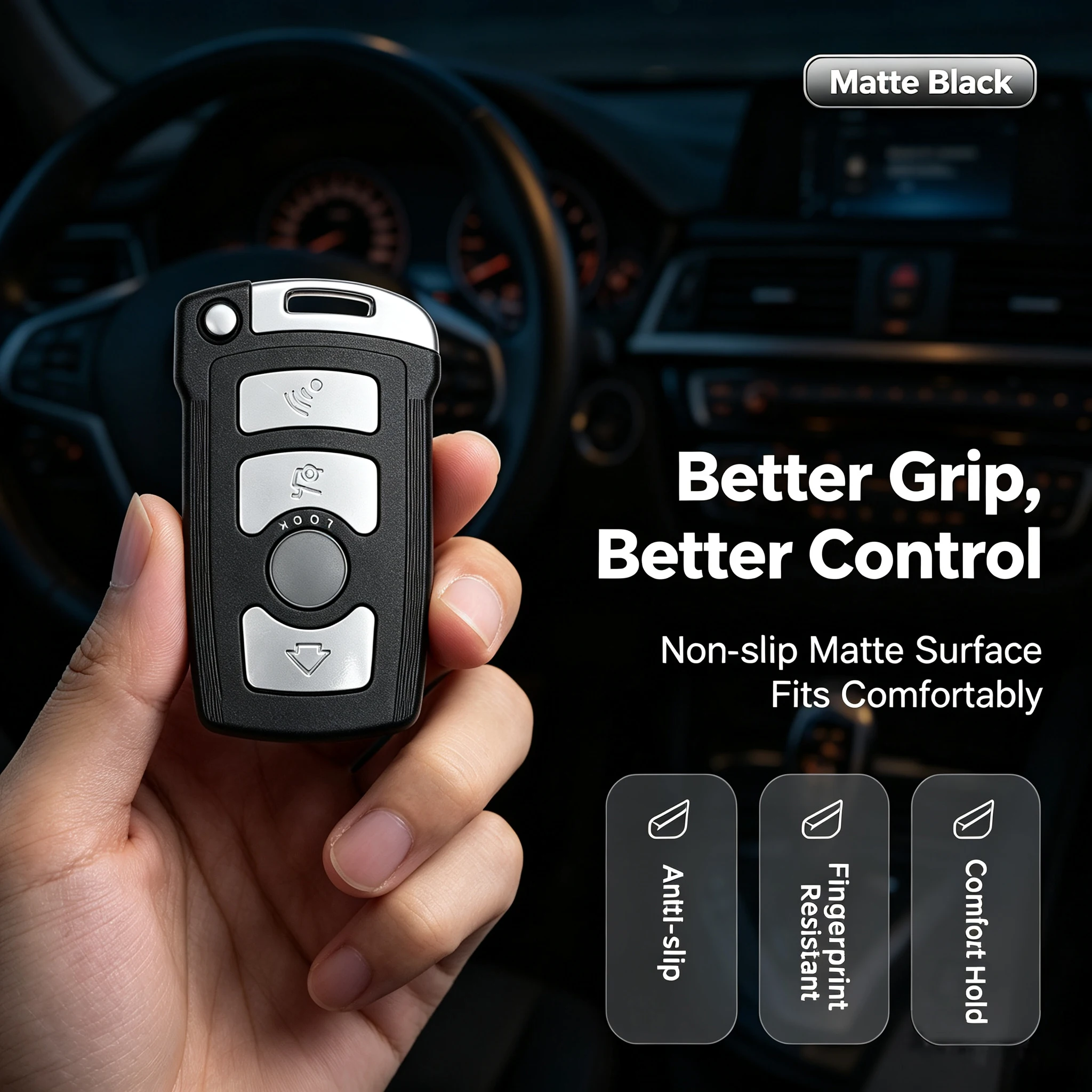For BMW 4 Buttons CAS1 Old 7 Series Remote Control Car Key Shell Replace Cover Without Battery Compartment