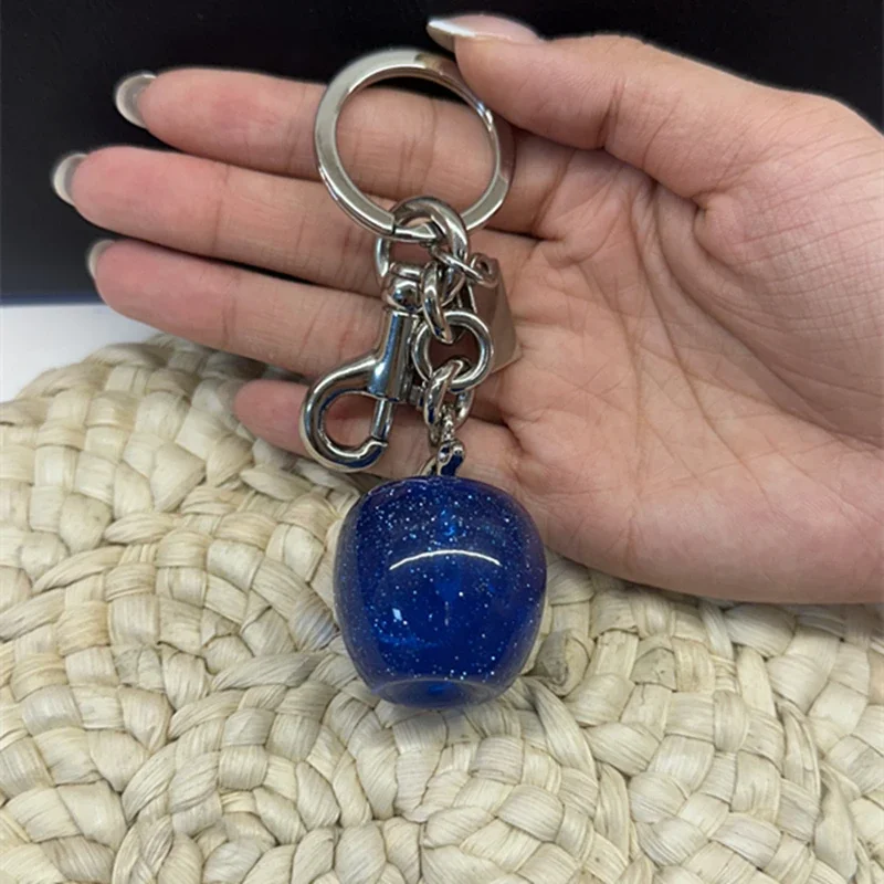 لحقيبة يد المدرب حقيبة كتف الأزرق كريستال الكرز حقيبة سحر قلادة الديكور المرأة رائعة المفاتيح مرفق جزء