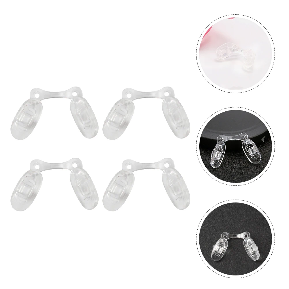 

4pcs Silicone Glasses Replaceable Comfortable Eyeglass Cushions Adjustable Guards For Eyeglasses Sunglasses Plastic Frames Nose
