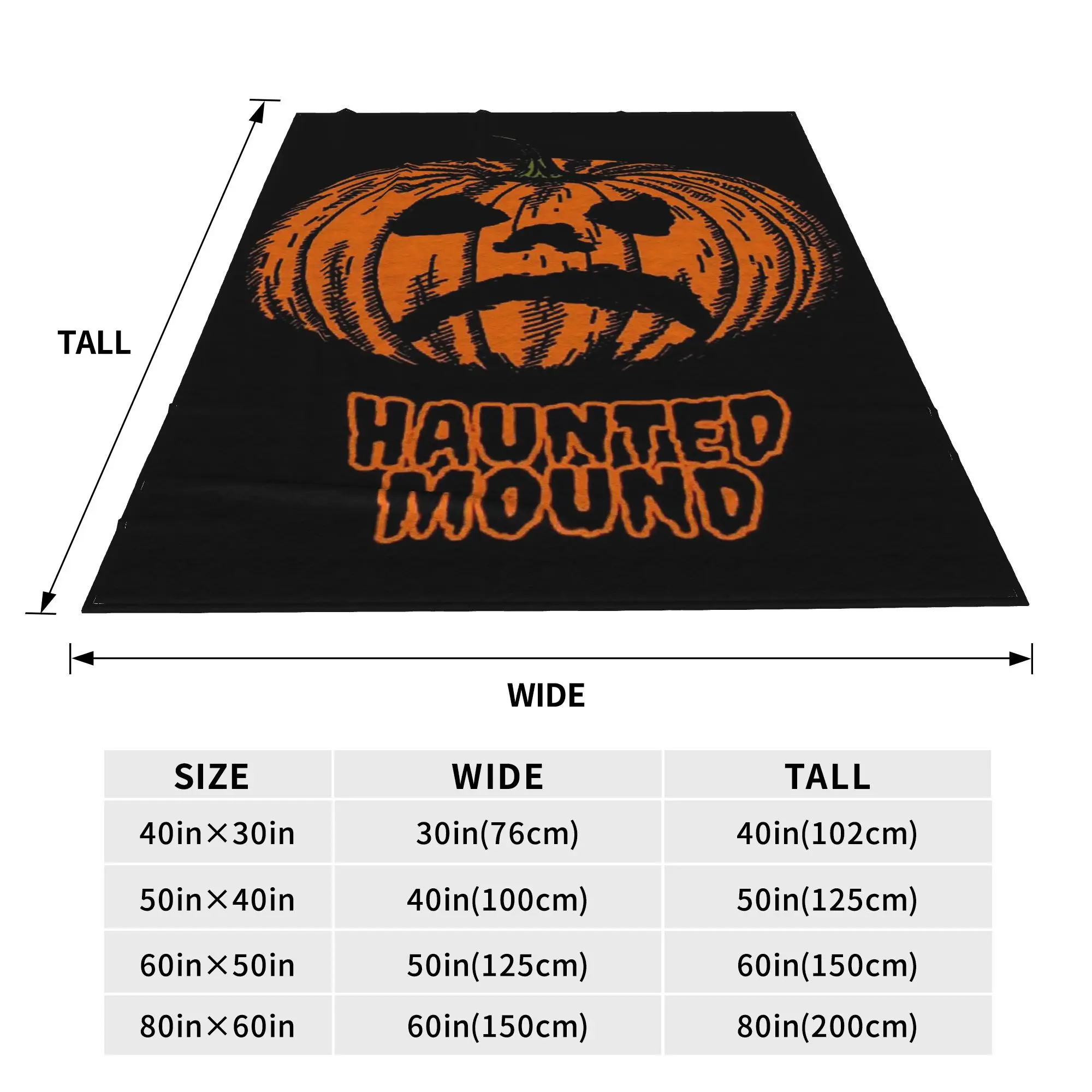 Flannel Throw Blanket Haunted Mound Sematary Ghost Mountain Warm Plush Blankets Soft Bedspread for Living room Home Travel Sofa