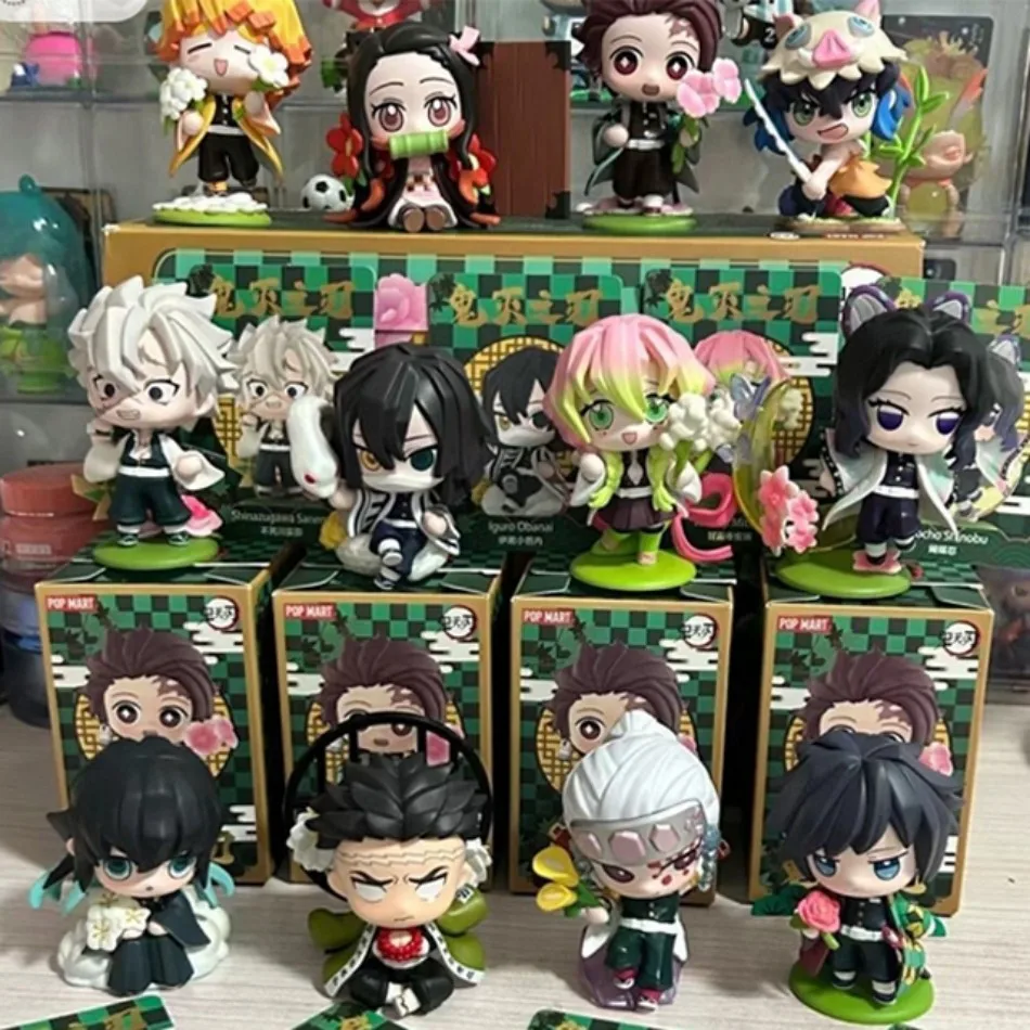 Demon Slayer Tanjiro Kamado Nezuko anime cartoon figuur blind box creatief gepersonaliseerd beeldje model ornament verrassingsgeschenkdoos