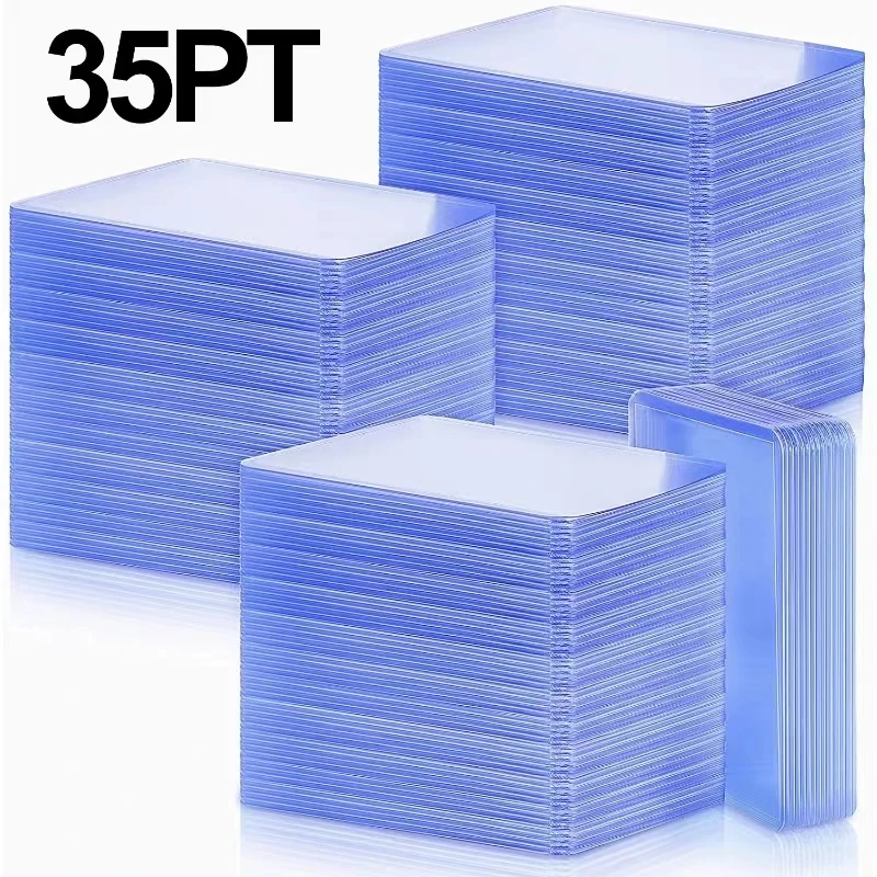 

35PT Top Loader Clear Protective Trading Card Topload Holder Hard Plastic Card Sleeves Holder for Baseball Card Sports Cards