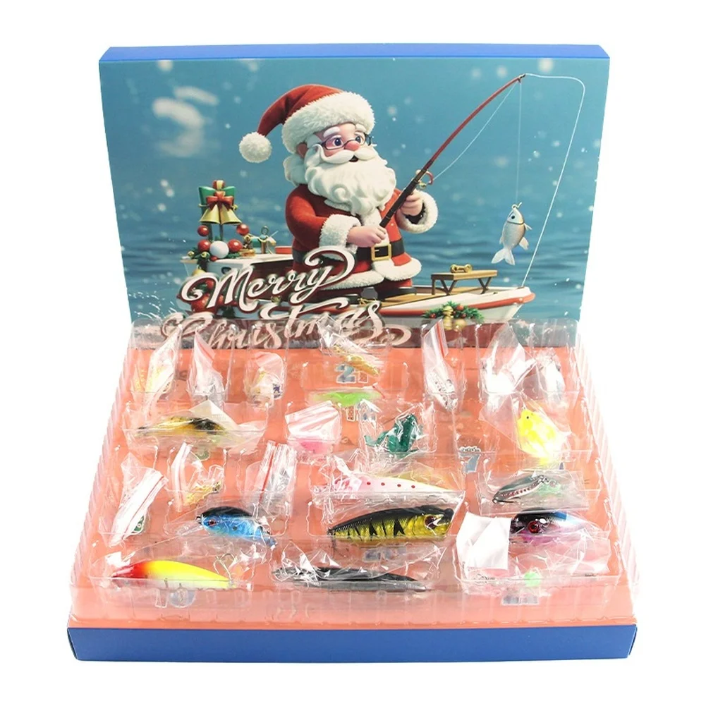 24 Piece Lure Assembly with Soft Plastic Baits Crankbaits and Metal Spoons for Consistent Action in Water Conditions