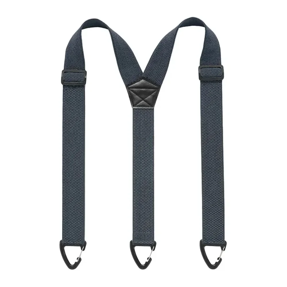 Unisex Sport Elastische Hosenträger mit 3 Clips 4cm Breit Verstellbare Plastik-Dreieckschnalle Rutschfester Strumpfhalter – Detail 16