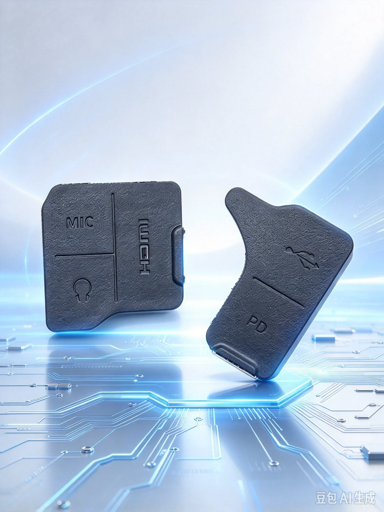 Rubber for Nikon Z8 USB GPS Side Cover Plug, 2pcs Set