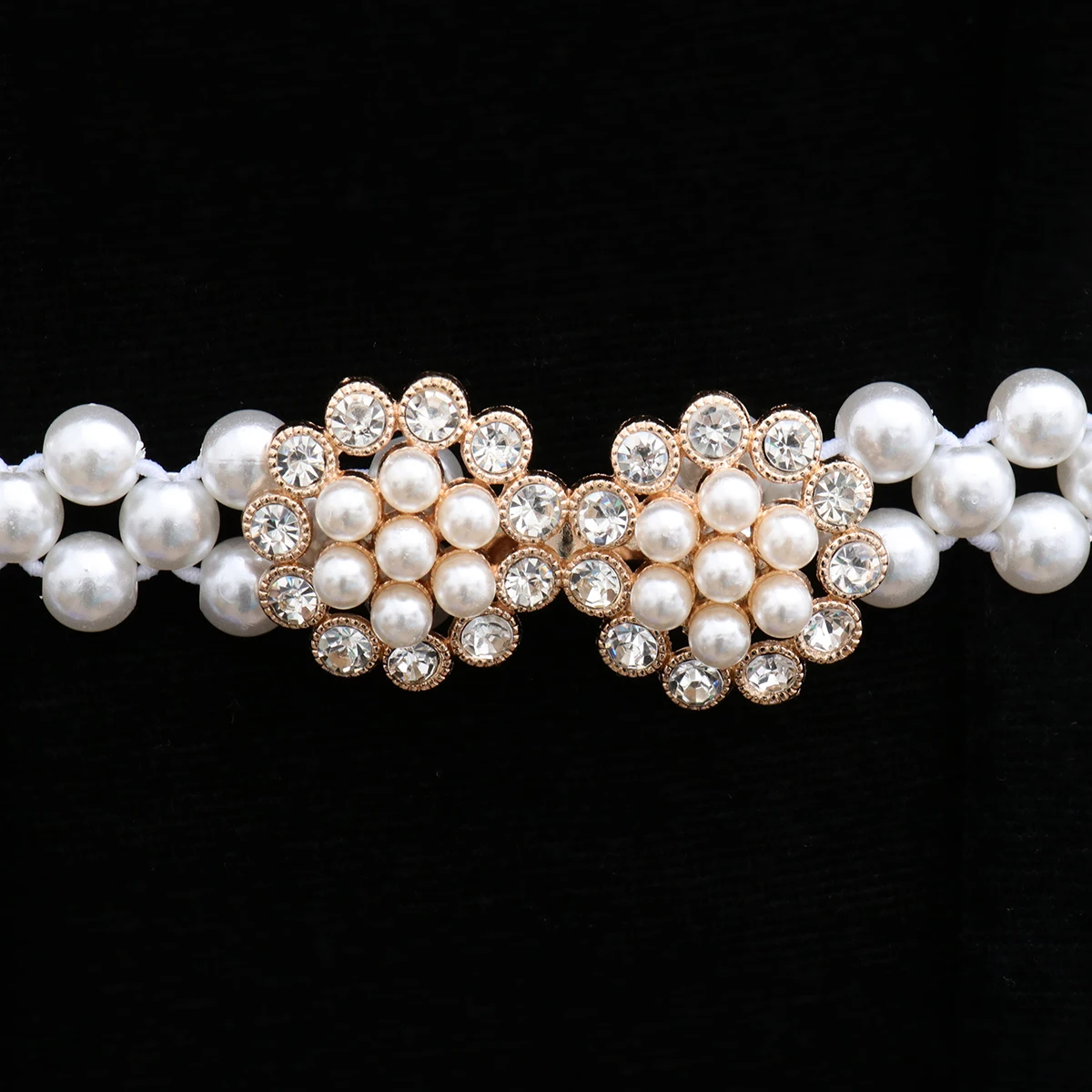 

Rhinestone Pearl Waist Chain Fashion Style Belt Girl Body Elastic Belts Women Stretch Dress Sash